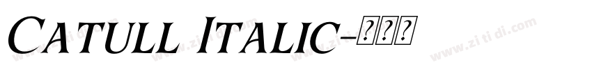 Catull Italic字体转换 Catull Italic字体转换